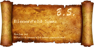 Bienenfeld Samu névjegykártya